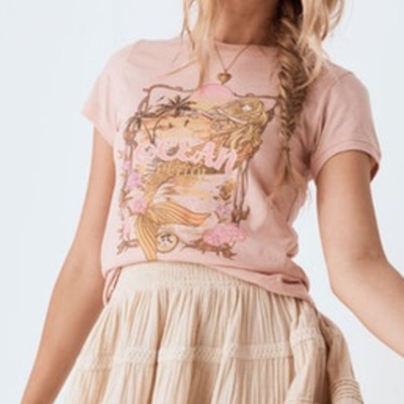 Ocean Pearl Organic Shrunken Tee Spell & The Gypsy - Picture 3 of 3